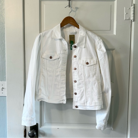 GAP Puff Sleeve Denim Jacket - L - Picture 5 of 9